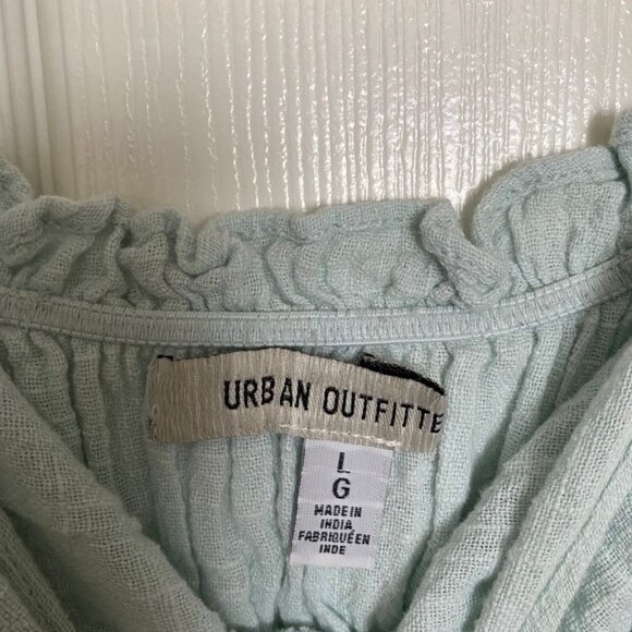 urban outfitters light blue/green cotton summer dress - Picture 4 of 6